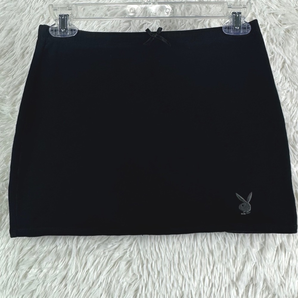 Playboy by PacSun Black Mini Skirt XS Y2K Bunny Logo
